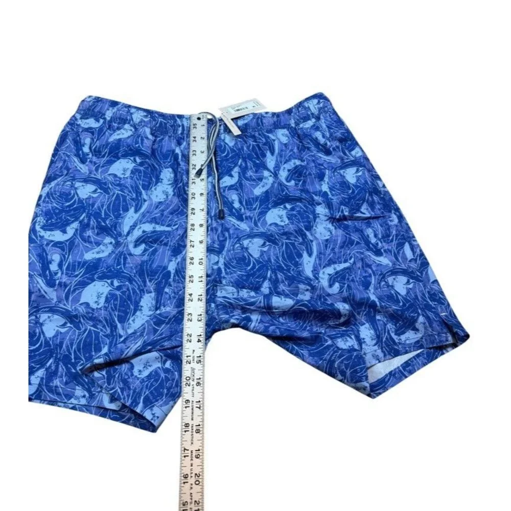 Lined Swim Trunks Shark Sighting Crown Shorts Beach